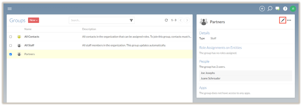 Select the Edit icon.